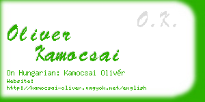 oliver kamocsai business card