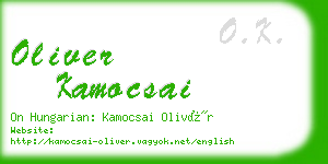 oliver kamocsai business card